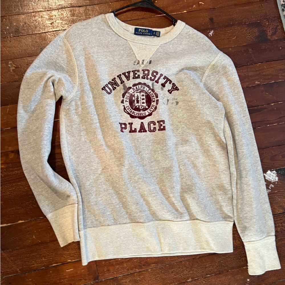 Polo by Ralph Lauren Gray University Place Crewneck Sweater